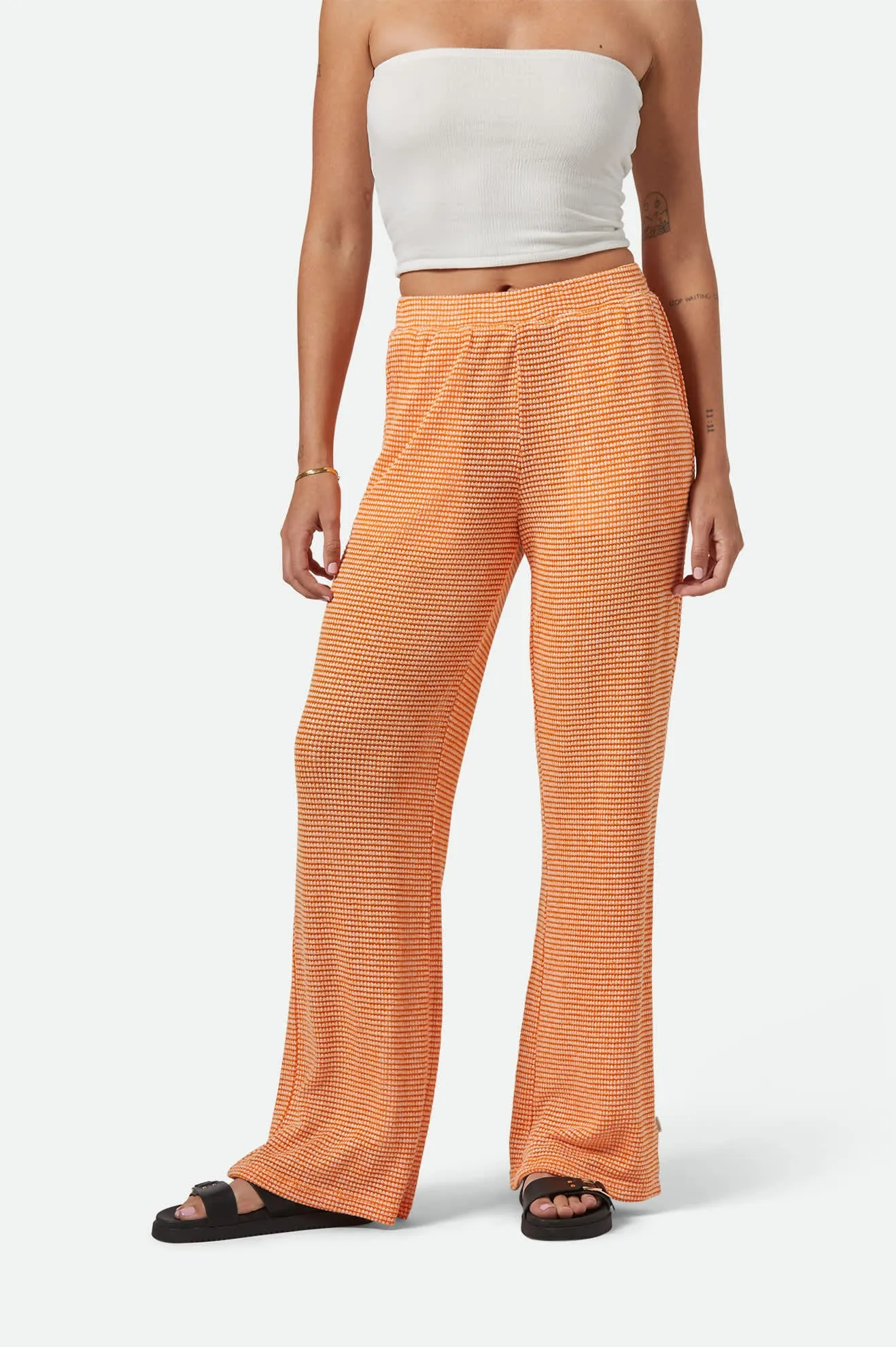 Maude Mesh Lounge Pant - Tangerine ErgonomicStitching