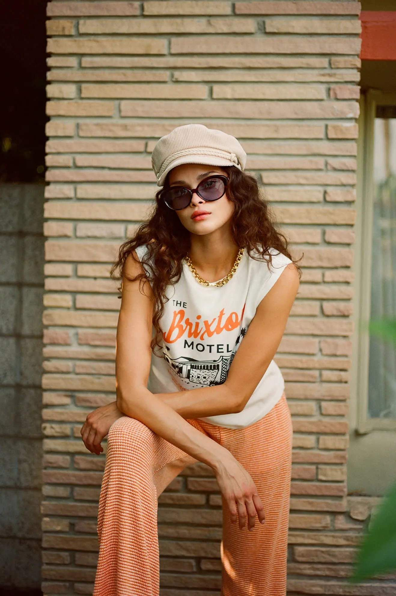 Maude Mesh Lounge Pant - Tangerine Chic casual