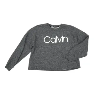Sweatshirt Crewneck By Calvin Klein In Grey, Size:M Clean Fit Casual Vibe