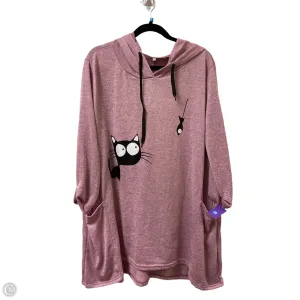 Cozy Jacket StaticFree Lining Sweatshirt Hoodie By Clothes Mentor In Pink, Size: 4x