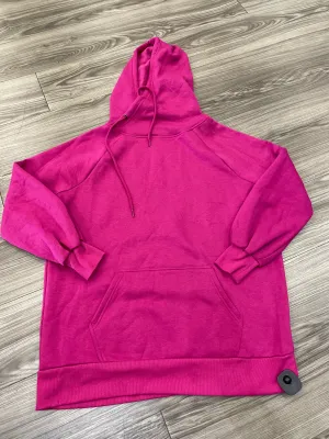 Cold Weather Wear AntiSnagFabric Sweatshirt Hoodie By Zenana Outfitters In Pink, Size: L