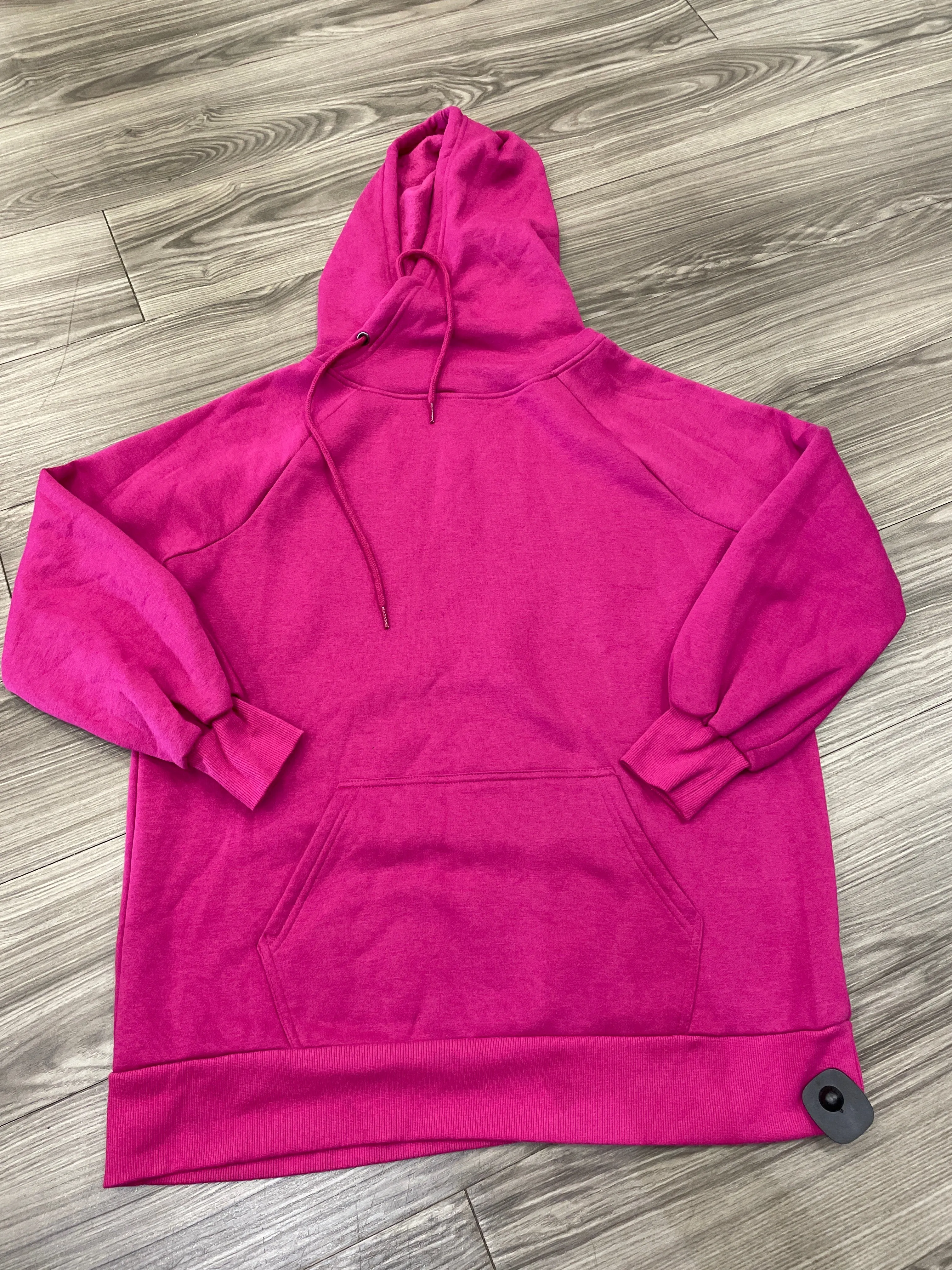 Cold Weather Wear AntiSnagFabric Sweatshirt Hoodie By Zenana Outfitters In Pink, Size: L