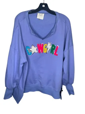 Fashion Forward Sweatshirt Crewneck By Fantastic Fawn In Purple, Size: S