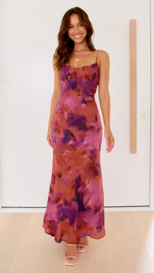 Margie Midi Dress - Dark Rose Smart Chic Style Polished Wardrobe