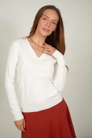 Chandail basique avec col en V - LT25053 - (E-A1) Textured Weave