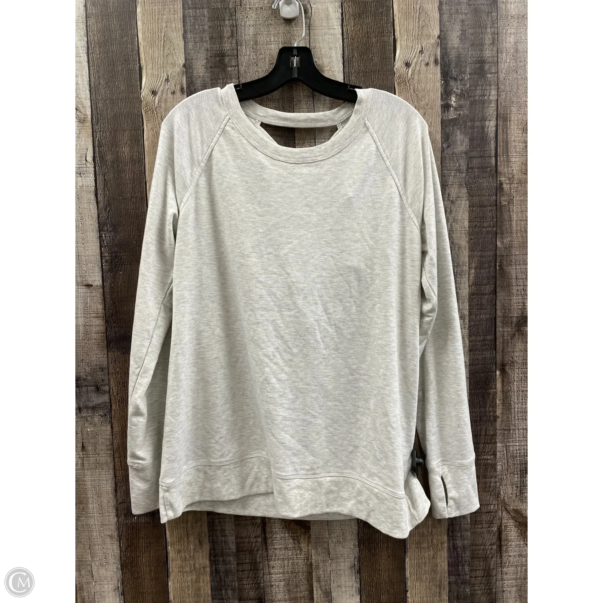Parisian Chic SeamlessPockets Athletic Sweatshirt Crewneck By Ideology In Grey, Size: L