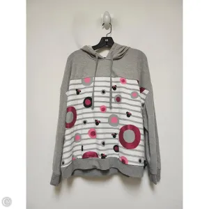 Sweatshirt Hoodie By Disney Store In Grey & Pink, Size: Xxl Easy Tunic