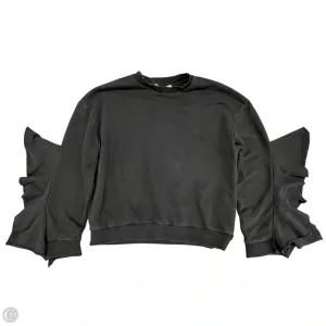 Sweatshirt Crewneck By Joa In Black, Size: M Cozy Sweater Comfortable Coat