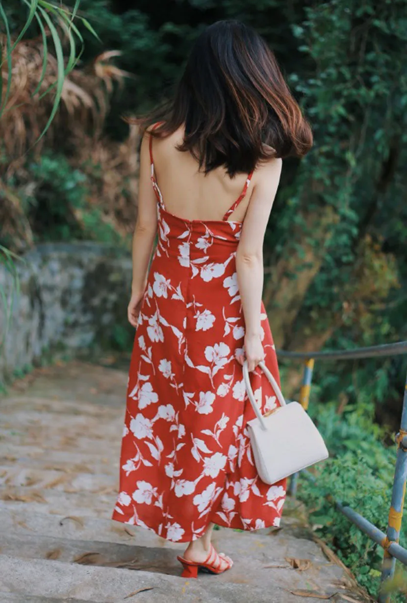 clean look Carly Dress - Red Floral