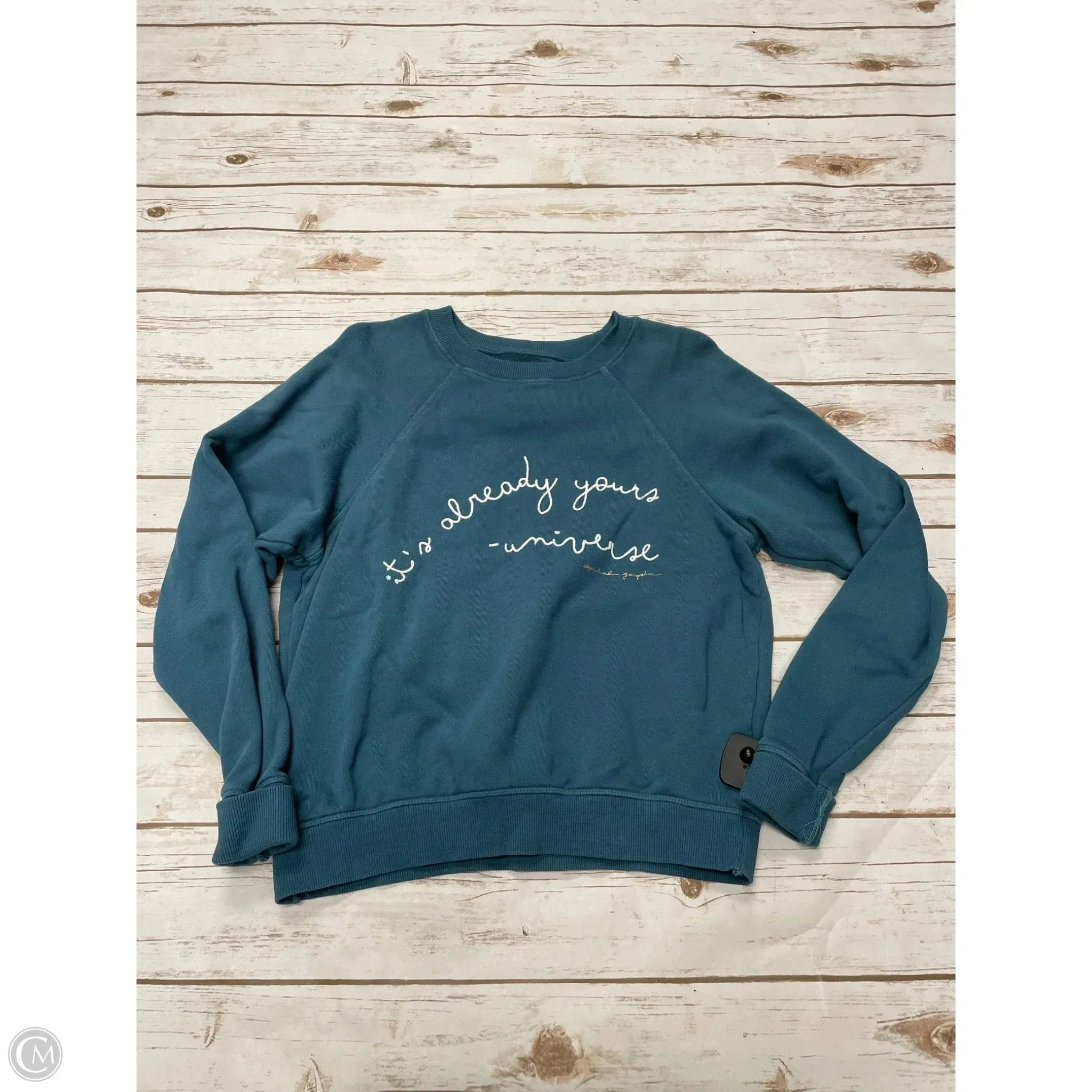 Sweatshirt Crewneck By Spiritual Gangster In Teal, Size: S Peace Core