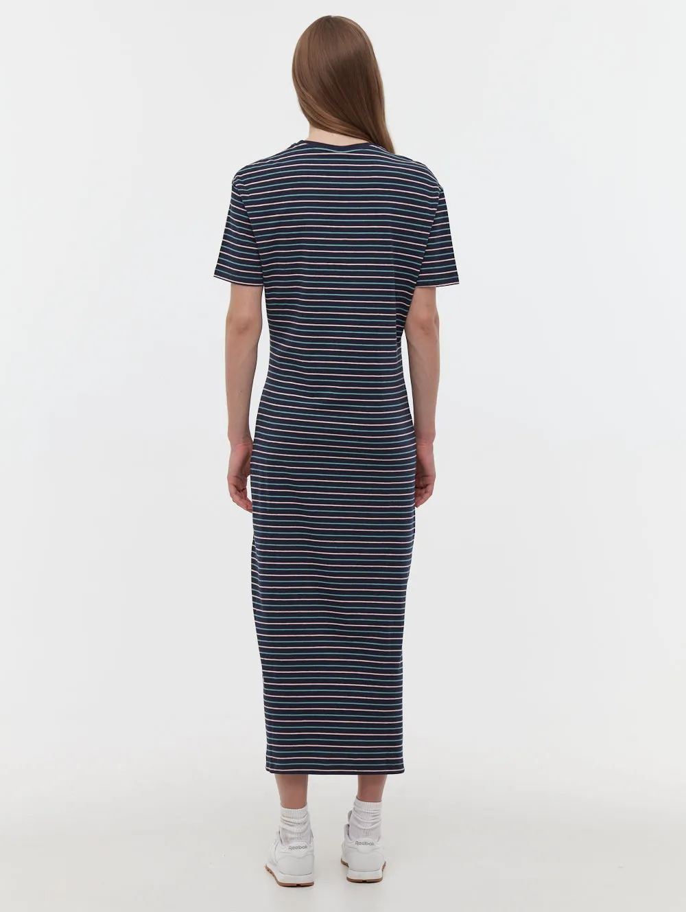 Marri Striped T-Shirt Maxi Dress Tagless Labeling AntiSlip Grip