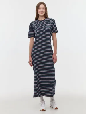 Marri Striped T-Shirt Maxi Dress Green Fit SweatAbsorbingTexture