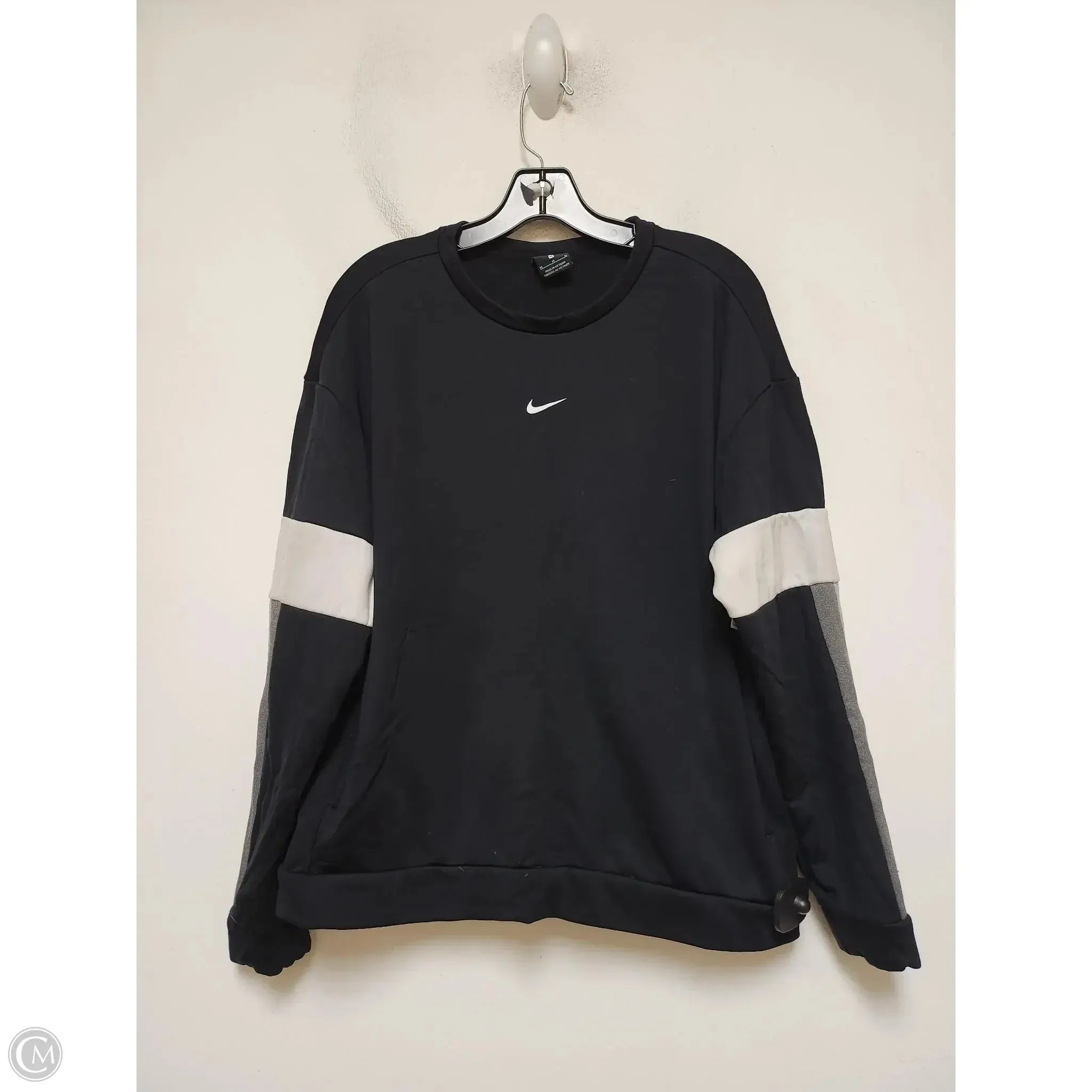 Sporty Design Recycled Fit Sweatshirt Crewneck By Nike In Black & Grey, Size: M