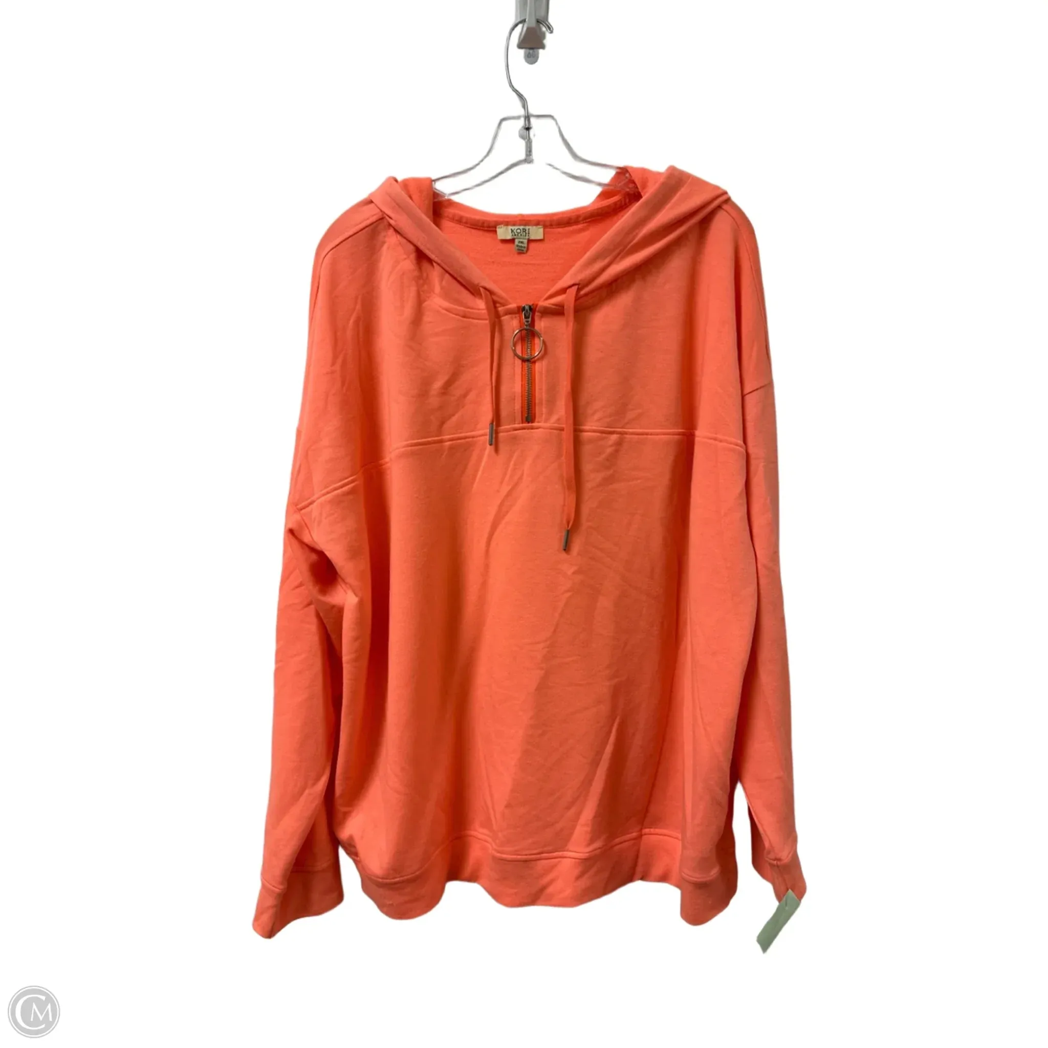 Sweatshirt Hoodie By Kori America In Orange, Size: 2x ThermalRegulatingFabric