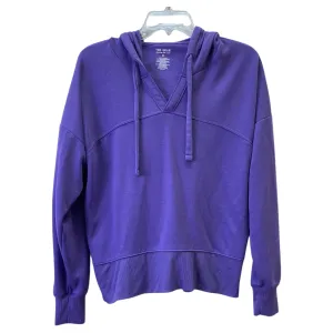 Layered Hem Details Open Glow Athletic Sweatshirt Hoodie By Tek Gear In Purple, Size:M