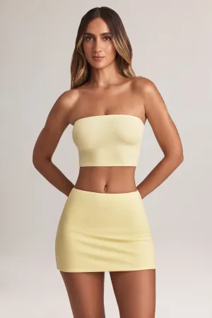 Modal Mid-Rise A-Line Mini Skirt in Lemon Sherbet Tagless label