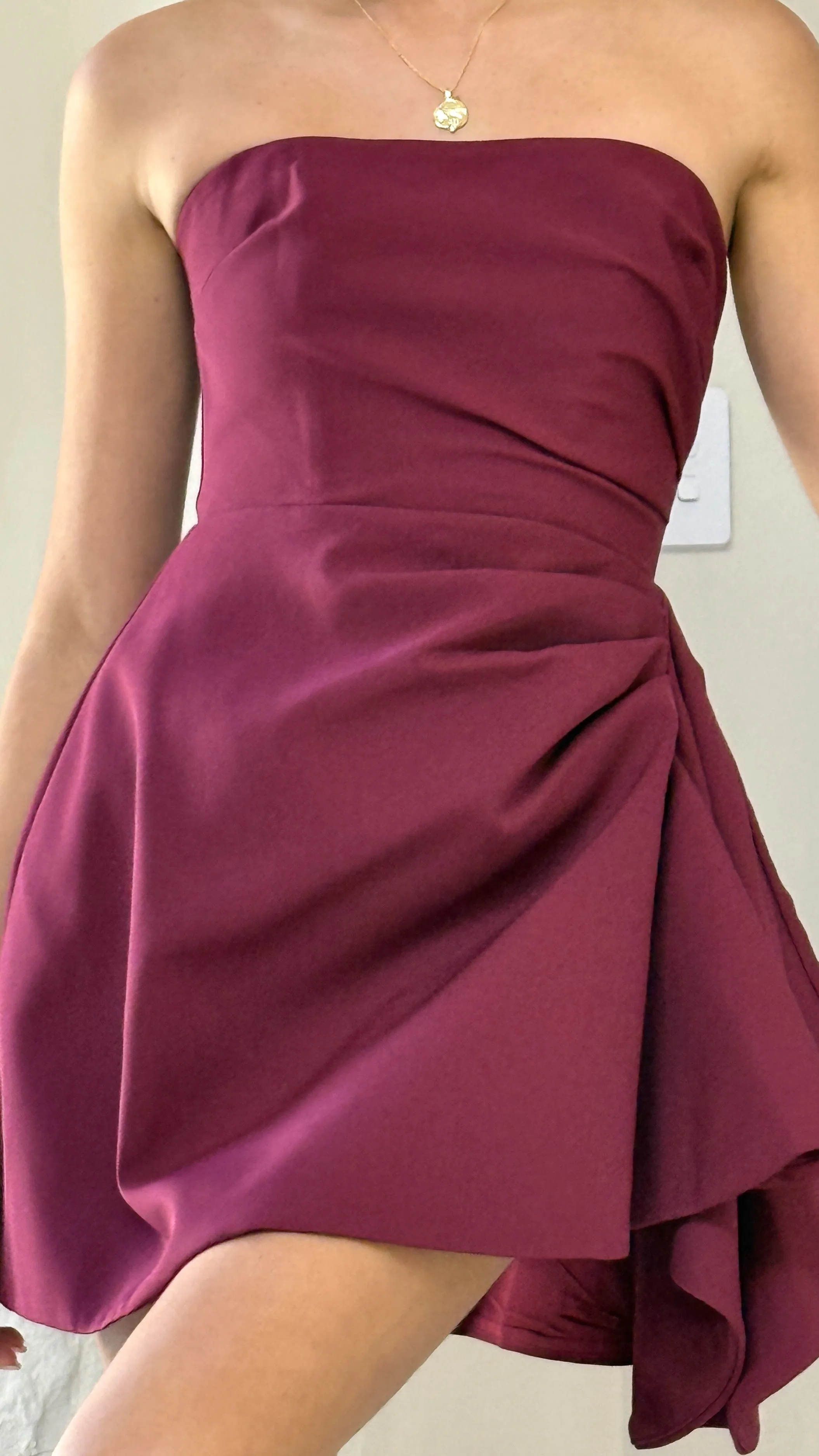 Hot Beat Sleek fit-and-flare style Hanae Mini Dress - Wine