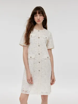 Breathable Lining Lace Sequins Women Mini Dress