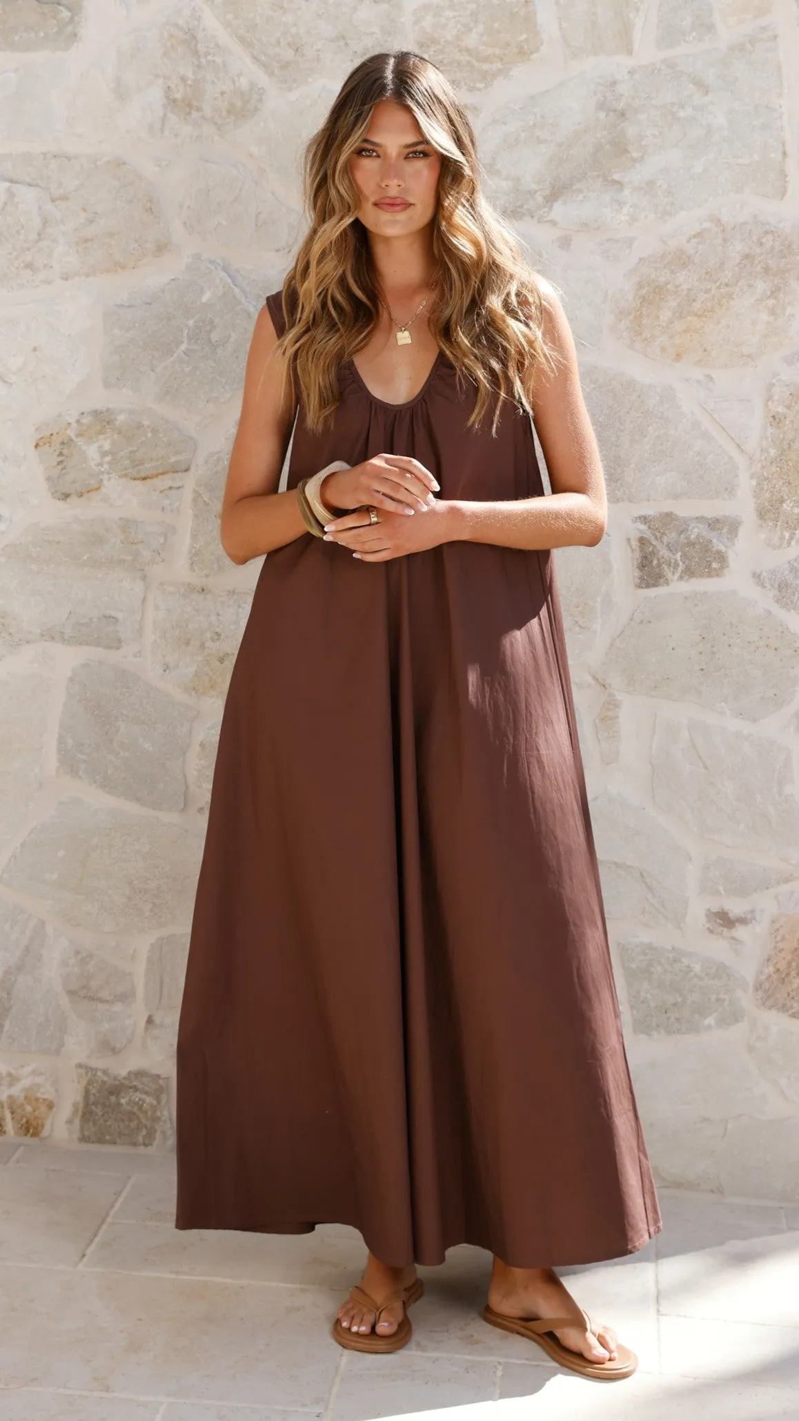 Scout Maxi Dress - Chocolate Tower View