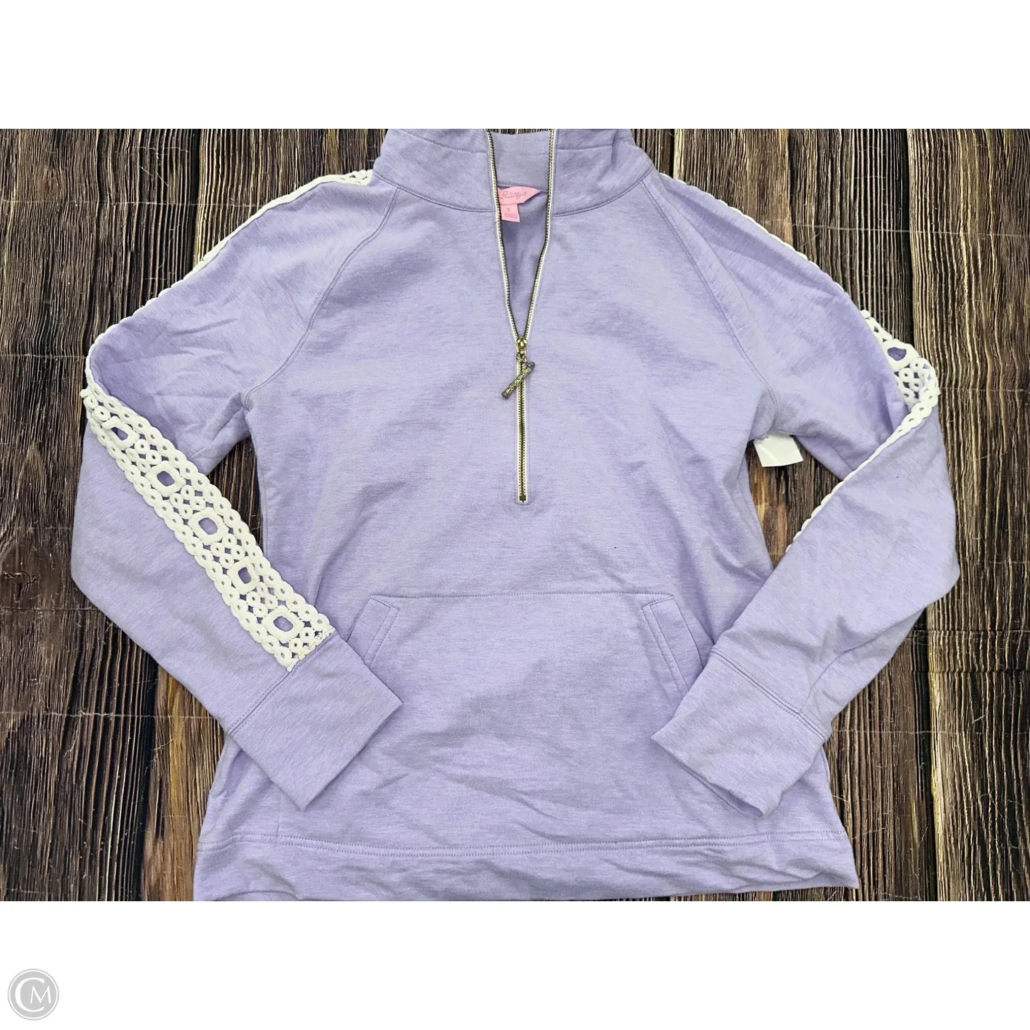 BreathableFabric Windproof Outer Layer Sweatshirt Designer By Lilly Pulitzer In Purple, Size: S