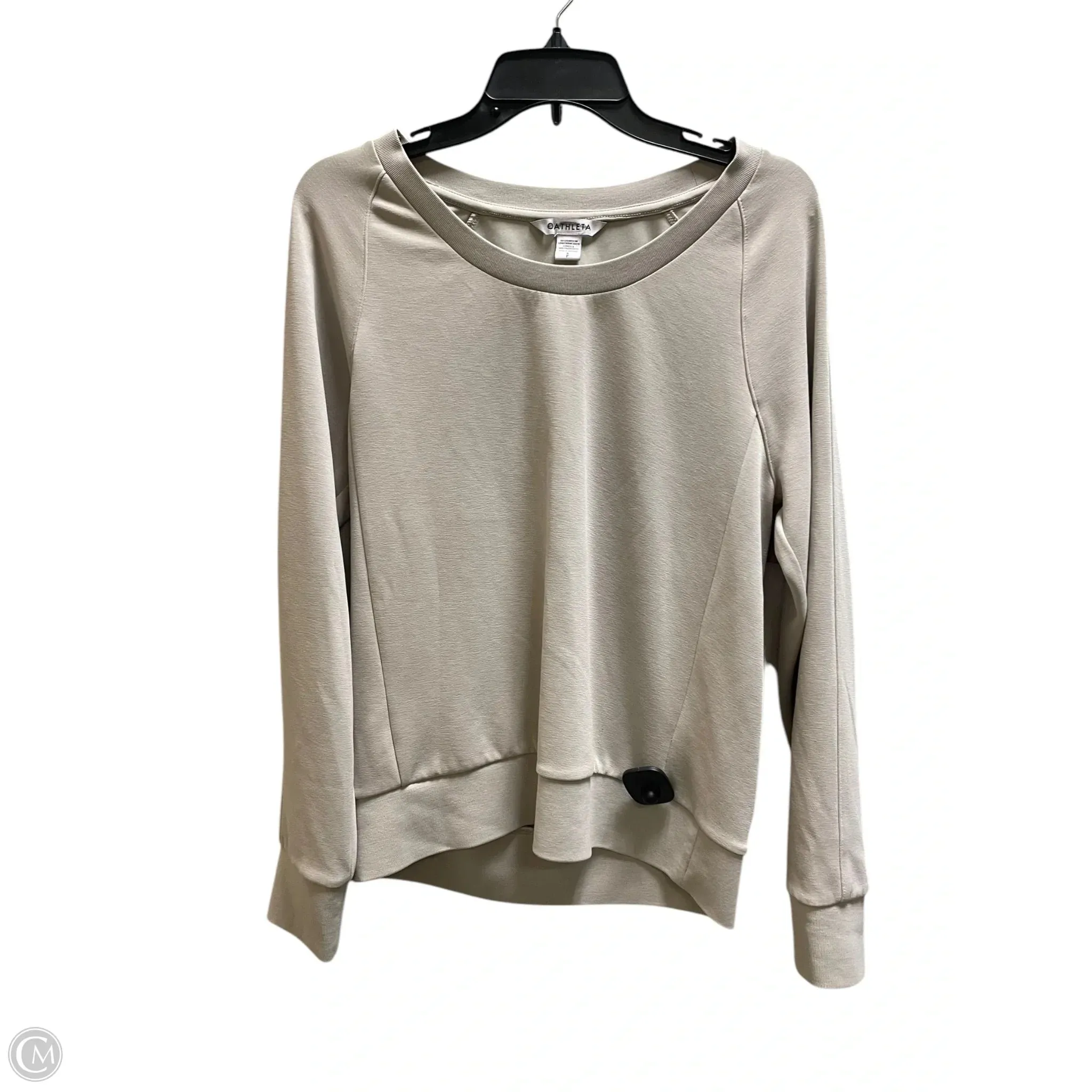 Stylish Jumper Athletic Sweatshirt Collar By Athleta In Taupe, Size: S