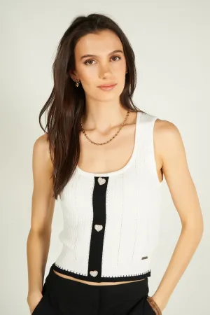 Breathable mesh Camisole courte c?tel??e - TANA-Y - (E-B7)