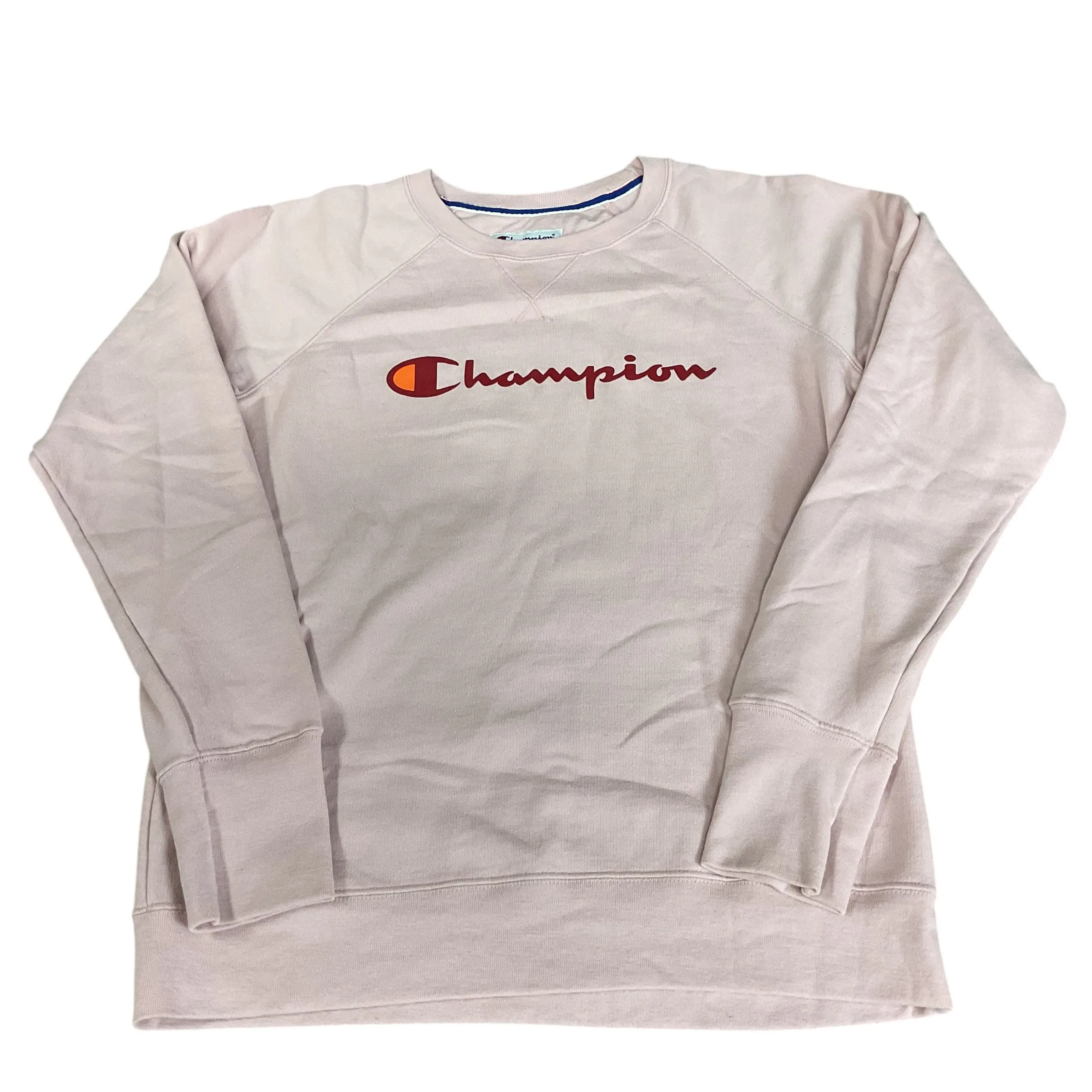 Antibacterial Finish Cozy Design Sweatshirt Crewneck By Champion In Pink, Size: M