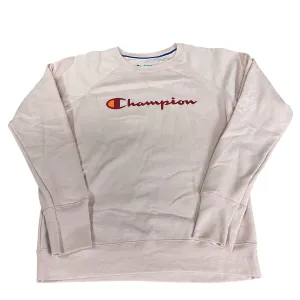Antibacterial Finish Cozy Design Sweatshirt Crewneck By Champion In Pink, Size: M