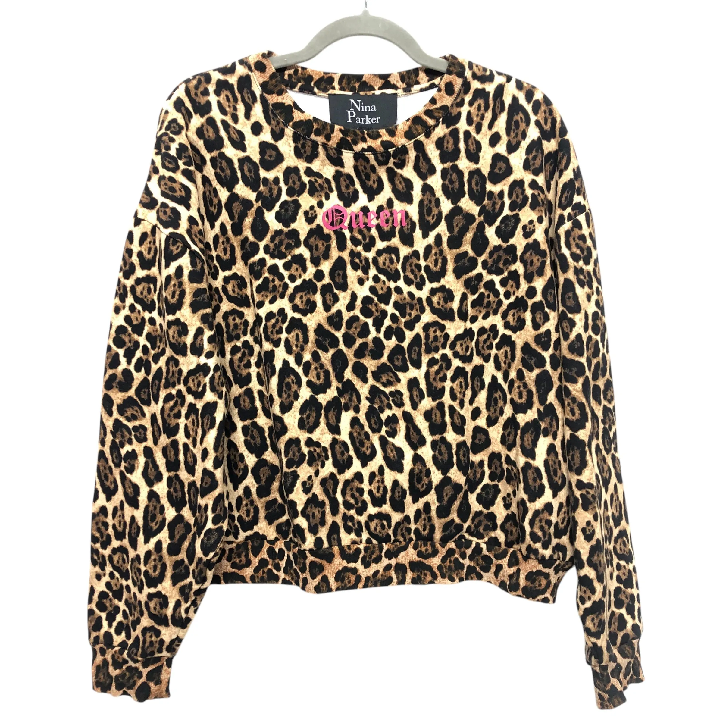 Princess Glow Sweatshirt Crewneck By Clothes Mentor In Leopard Print, Size:1X