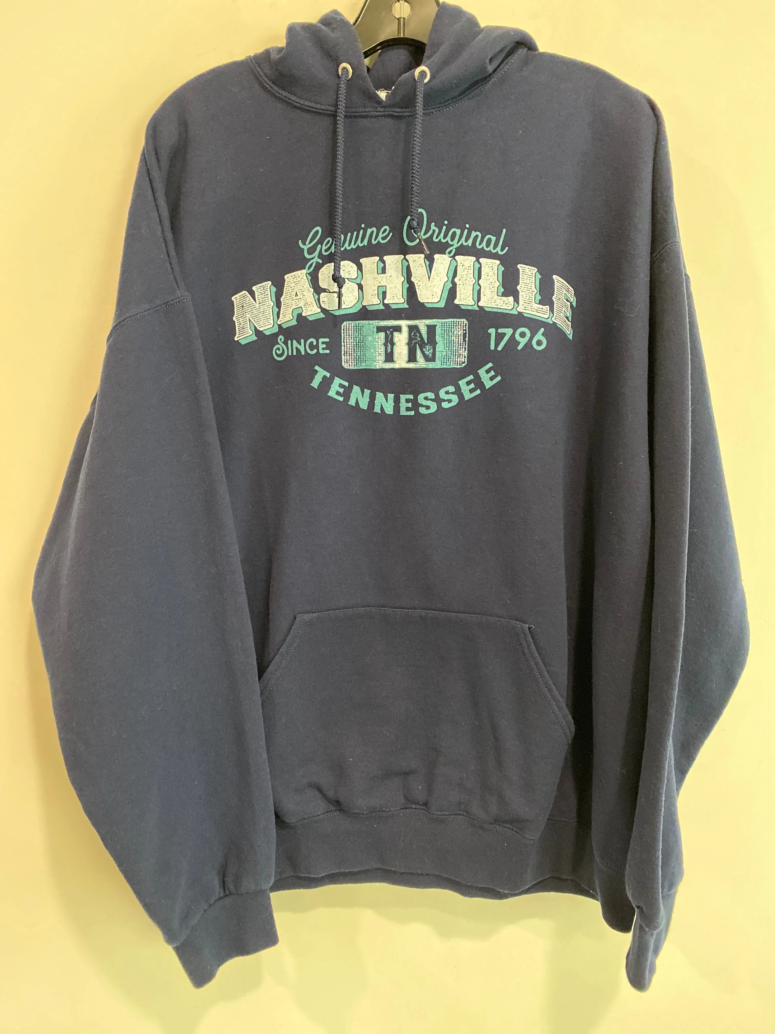 AntiStaticMaterial Sweatshirt Hoodie By Clothes Mentor In Blue, Size: 2x