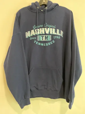 AntiStaticMaterial Sweatshirt Hoodie By Clothes Mentor In Blue, Size: 2x