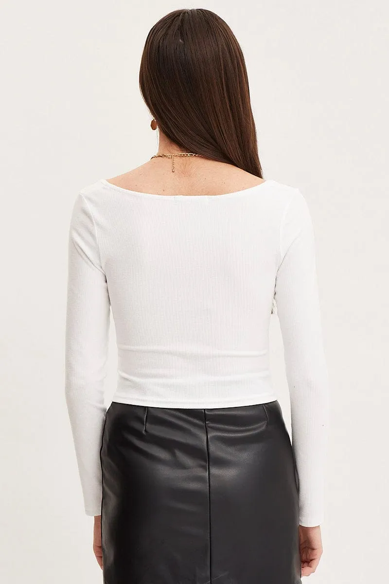 Pure Fit White T Shirt Long Sleeve