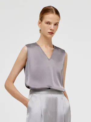 Acetate V-Neck Women Tank Top Soft touch finish Stay Easy