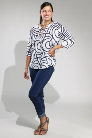 Pull on Wonder Denim Capri Jeans | DARK INDIGO | 6624A1 Casual Option