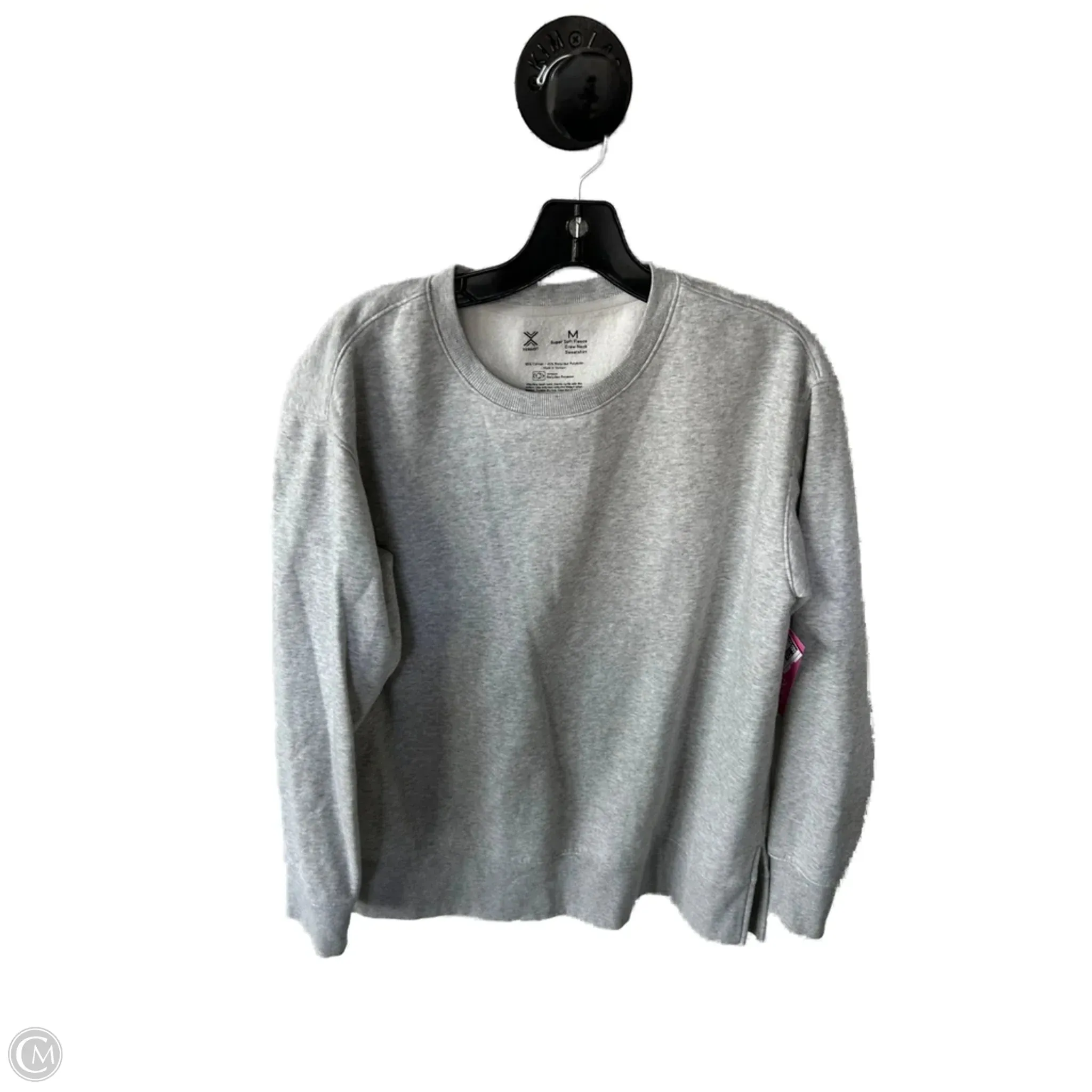 Athletic Sweatshirt Crewneck By Xersion In Grey, Size: M Energy Mood Business Outfit