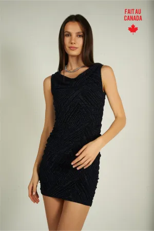 Robe brillante fronc??e - MALIA-H - (R-B1)- VENTE FINALE Street Fashion