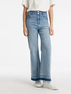 Micro-Flared Loose Women Jeans Neutral Casual Selvedge Denim