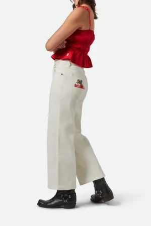 Comfort Style Margo Cropped 5-Pocket Pant - Off White