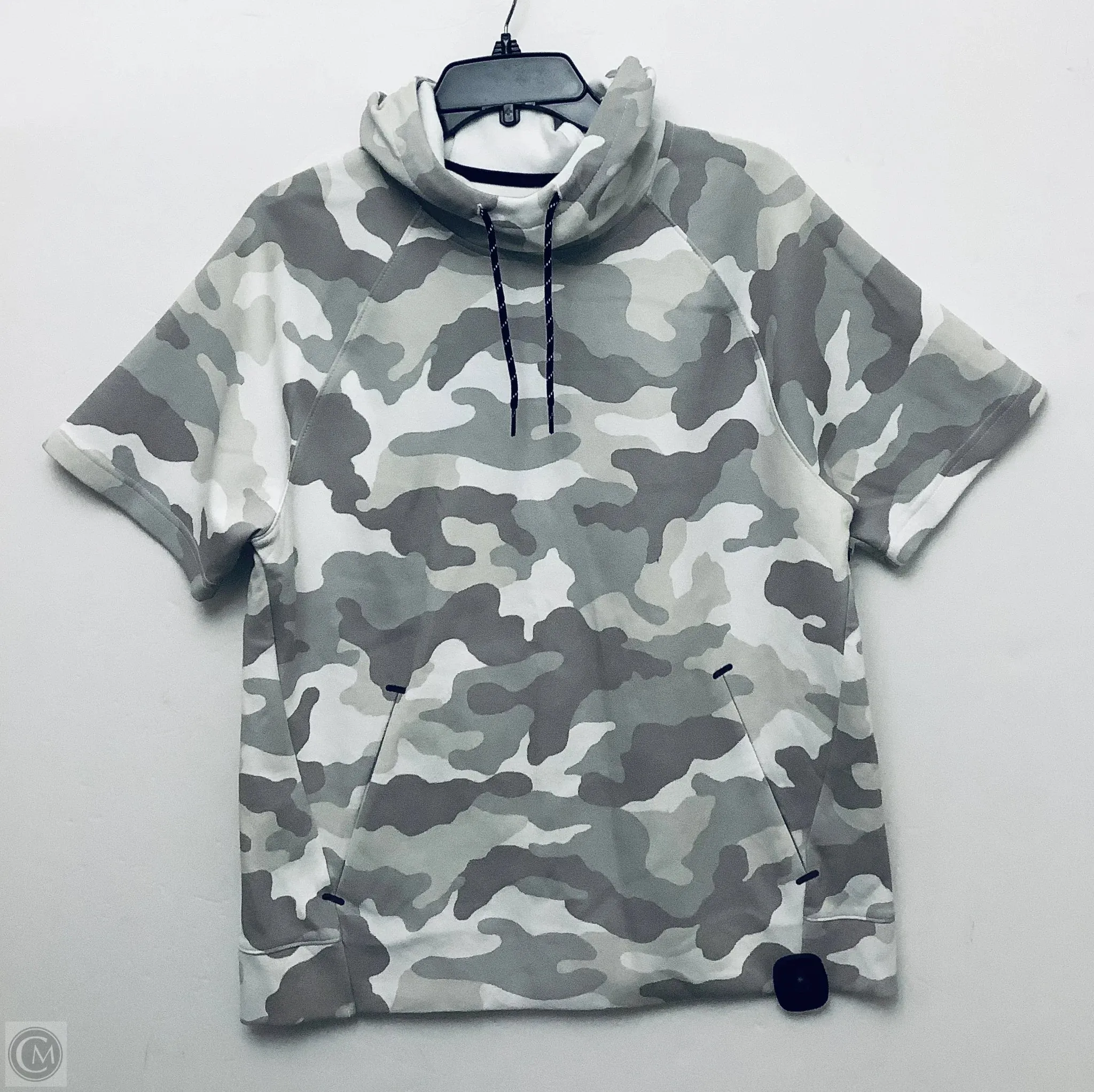 Travel Core Sweatshirt Hoodie By Old Navy In Grey & White, Size: M
