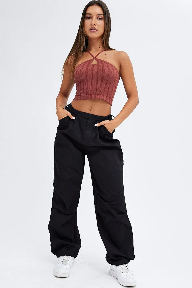 Red Singlet Top Seamless simple design