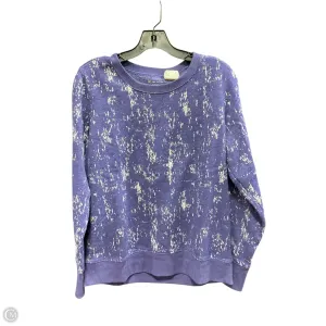 warm glow Evening Glow Athletic Sweatshirt Crewneck By Tek Gear In Blue & Grey, Size: L