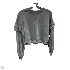 Sun Protection Fabric FlexibleMaterial Sweatshirt Crewneck By Clothes Mentor In Grey, Size: S