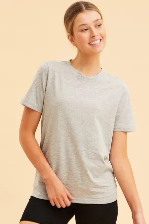 Match Fit MoistureWicking Fabric Grey Cotton T-Shirt Crew Neck Regular Fit Cotton