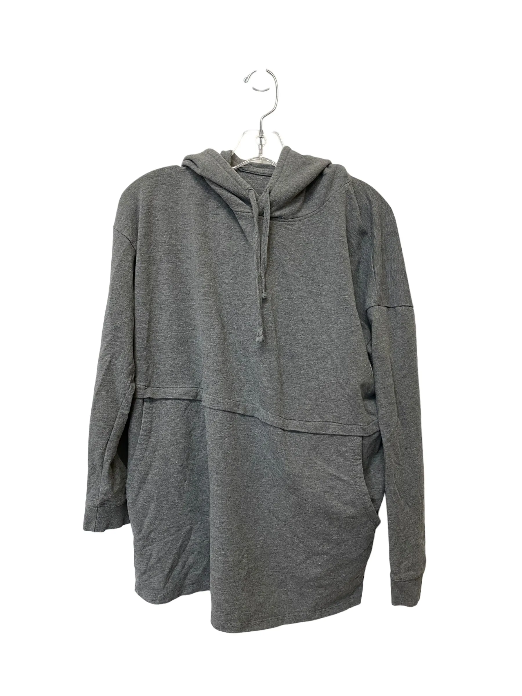 Comfortable Coat MultiPocket Design Grey Sweatshirt Hoodie Barefoot Dreams, Size S