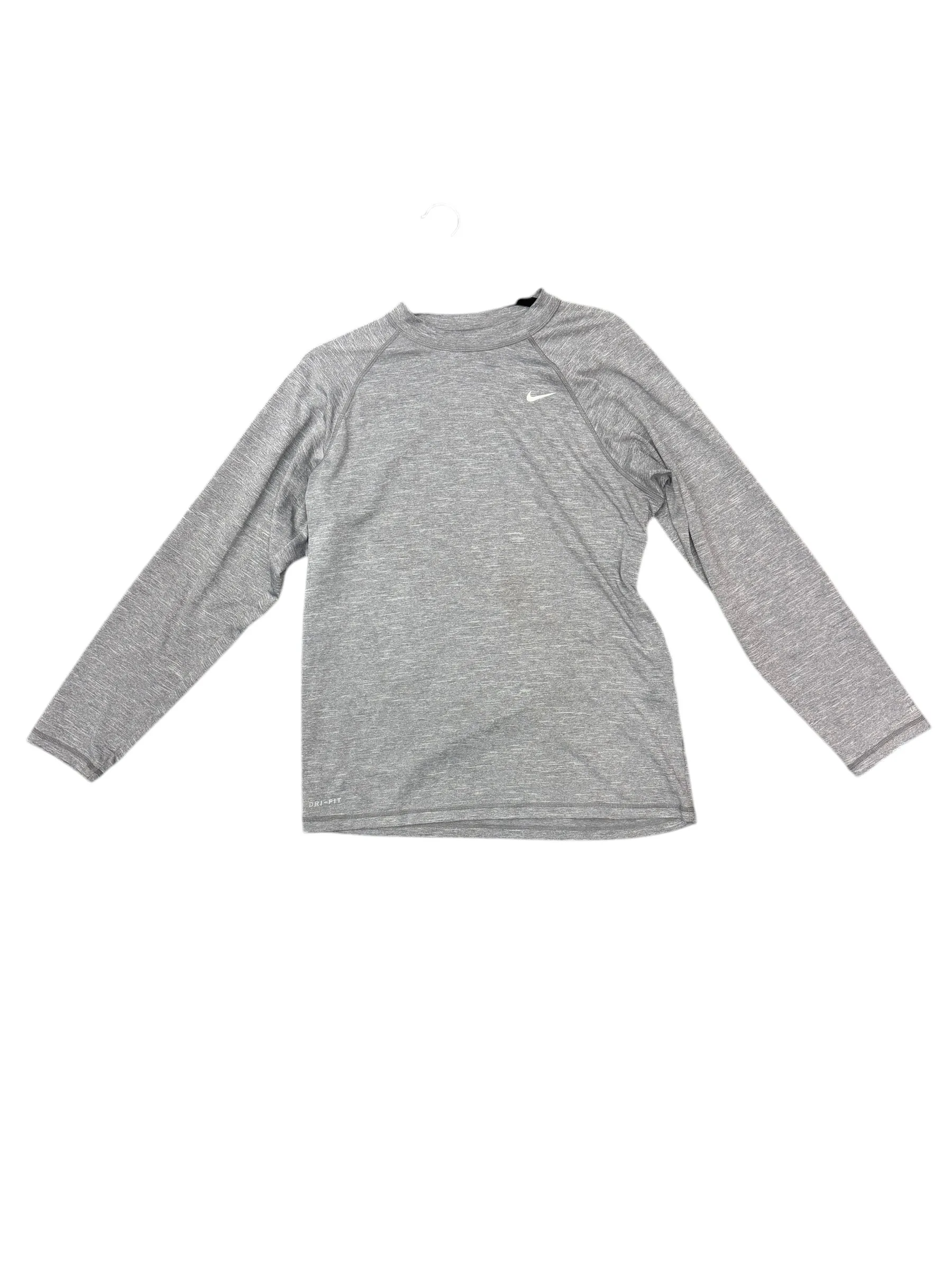 Cozy Jacket Athletic Sweatshirt Crewneck By Nike In Grey, Size: M