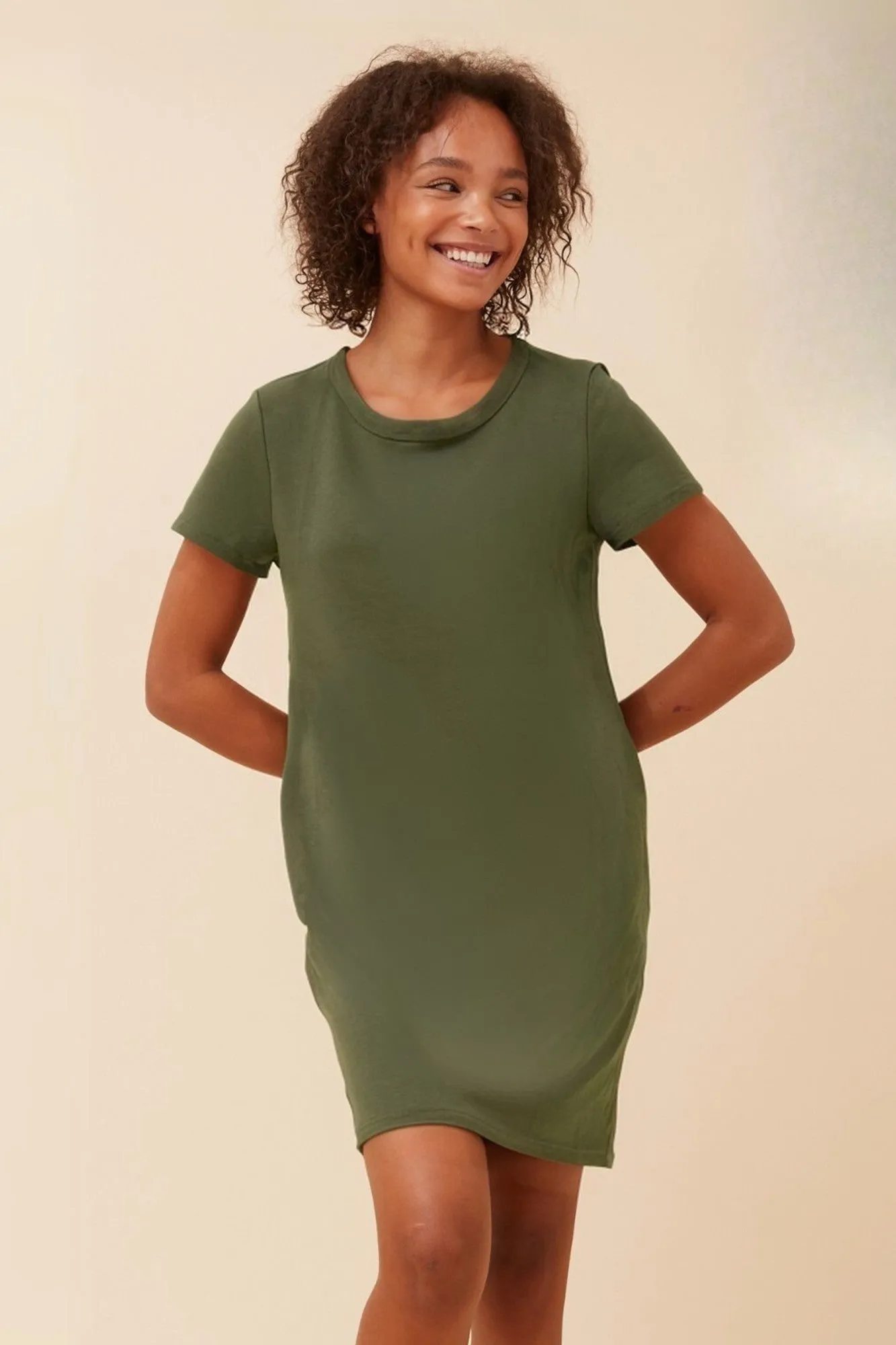 FLORINDA SOLID SHORT DRESS Noble Core Timeless Dress