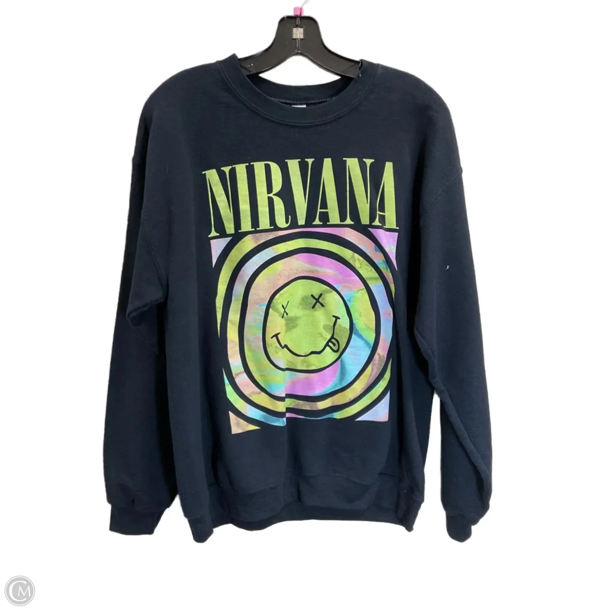 Unique Cut LowMaintenance Material Sweatshirt Crewneck By Clothes Mentor In Black, Size: M