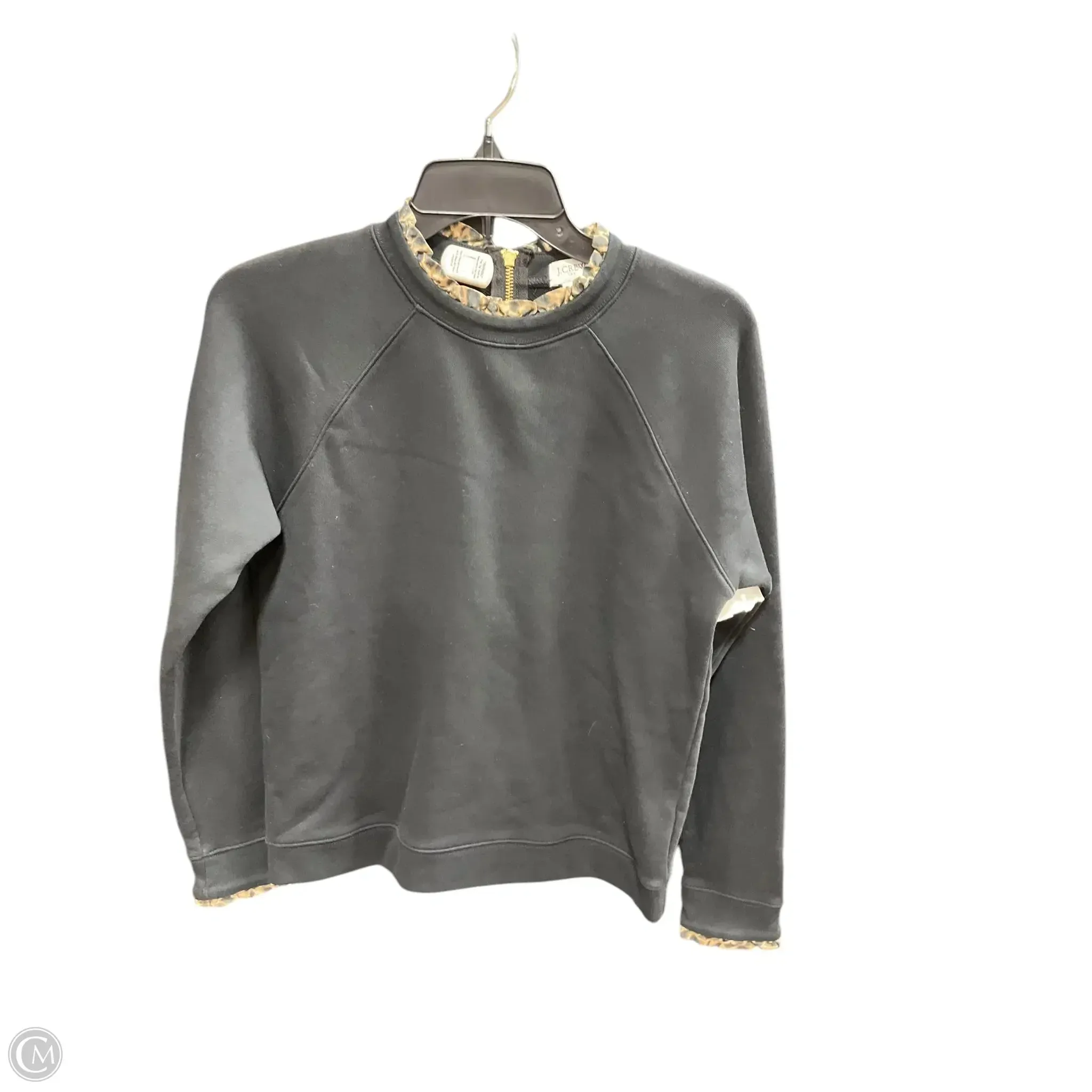 Joy Ease Sweatshirt Crewneck By J. Crew In Black & Brown, Size: S