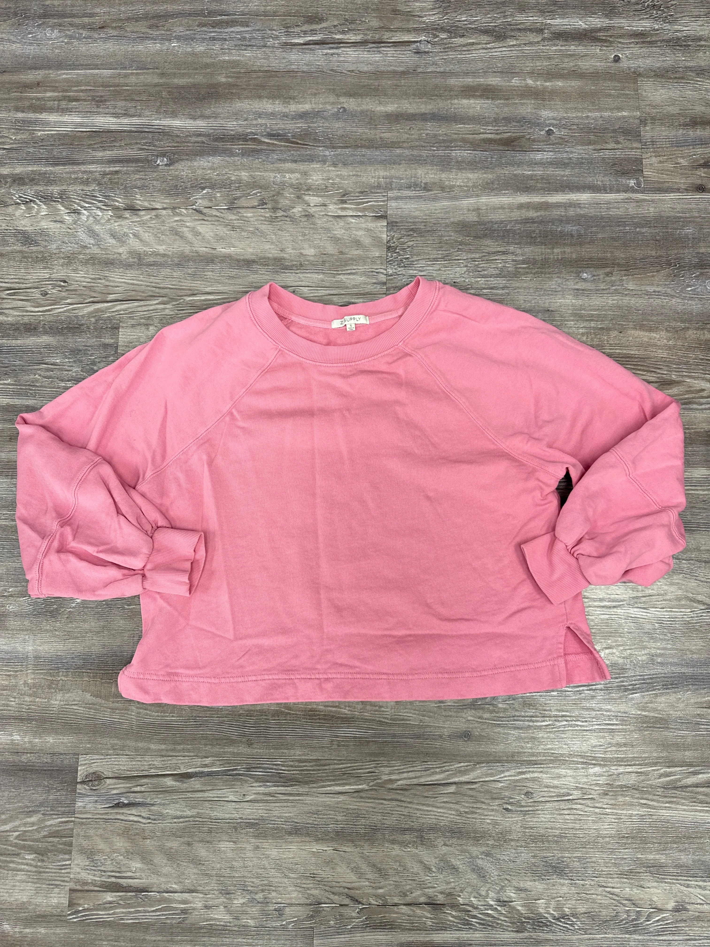 MoistureWickingMaterial Sweatshirt Crewneck By Z Supply In Pink, Size: S