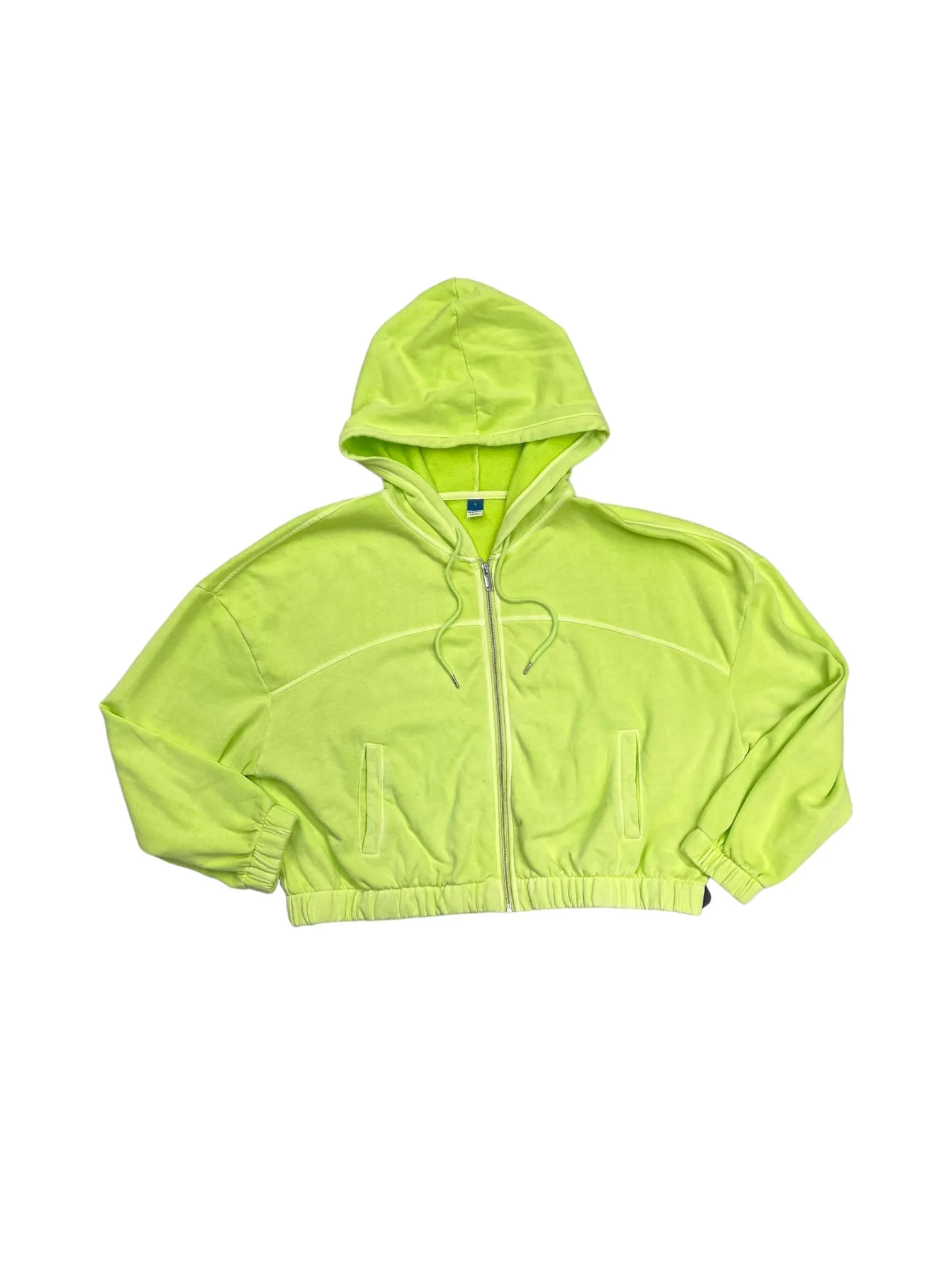 Sweatshirt Hoodie By Old Navy In Green, Size: L DoubleStitched Seams